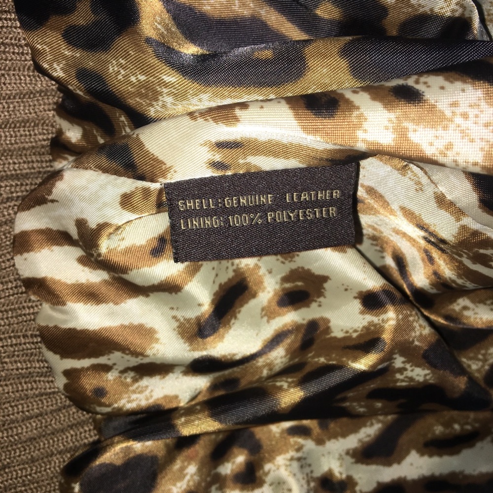 Guess Super Soft Brown Genuine Leather Jacket - Picture 7 of 8